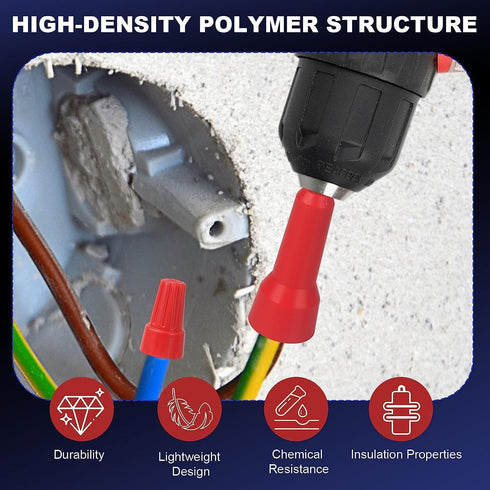 Red Wire Twister, Efficient Usability Twisting Tool, Lightweight Portable Drill Wire Stripper Twisting Wire Connector for Home Hand Tools...