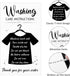 Zonon 100 Pieces Black T-Shirt Washing Instructions Cards Shirt Care Instructions Cards with Shirt Graphic Customer Direction Cards Clothing Packa...