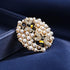 Honeycomb Pearl Rhinestone Brooch Pin for Women Girls Geometric Gold Plated Imitation Pearls Small Bee Animal Lapel Pins Cute Dress Accessories Bi...
