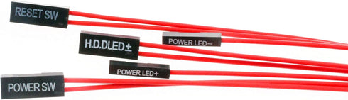 NOYITO Motherboard Extension Cable Set 22AWG Silver Plated Cable Gold-plated Plug Power SW POWER LED HDD LED RESET SW Four Kinds Extension Cable f...
