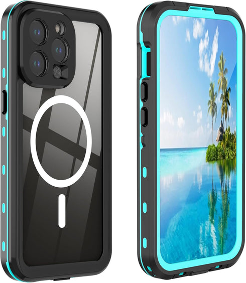 Case for iPhone 15 Pro,Compatible with MagSafe Waterproof DropProof DirtProof Snowproof Anti-Scratch Heavy Duty Full Body Protect Built in Screen ...