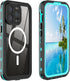 Case for iPhone 15 Pro,Compatible with MagSafe Waterproof DropProof DirtProof Snowproof Anti-Scratch Heavy Duty Full Body Protect Built in Screen ...