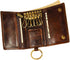 Le'aokuu Mens Genuine Leather Car Key Case Loop Hook Coin Case Cover Wallet Snap...