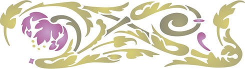 Art Nouveau Stencil, 16.5 x 4.5 inch - Classic New Art Border Stencils for Painting Template...