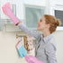 Bamllum Rubber Cleaning Gloves - 2 Pairs Latex Free Kitchen Cleaning Gloves with Cotton Liner- Household Dishwashing Gloves, Non- Slip Waterproof ...