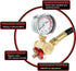 Hromee Air Tank Repair Kit w/Safety Valve, Pressure Gauge and 4 Feet Air Tank Hose Assembly kit for Portable Carry Tank...