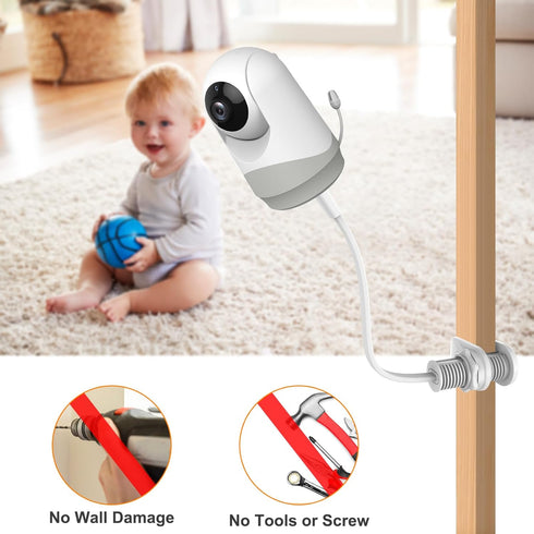 Baby Monitor Mount, Versatile Flexible Baby Monitor Stand Easy to Install, Baby Camera Mount Compatible with VT302 and Most Baby Monitors, without...