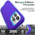 for iPhone 13 Pro Max 6.7" Heavy Duty Protection Case with 2 Screen Protector, Military Grade Drop Protective Shockproof Phone Case (Purple Blue)....