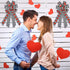 Hying Large Valentine's Day Bows for Wreath, Valentines Wreath Bow Black White Buffalo Plaid Bows Glitter Red Hearts Bows Holiday Burlap Tree Topp...