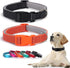 2 Pack Reflective Dog Collars, Classic Adjustable Soft Neoprene Padded Breathable Nylon Pet Collar for Small, Medium and Large Dogs (Black/Orange,...