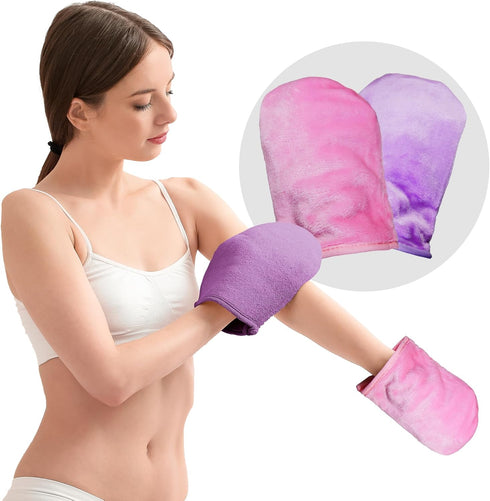 EcoSol Designs - Microfiber Mittens, Ultra-Soft Body Exfoliator Lathering Scrubber and General Cleaning Dusting Must-Have, Thick Exfoliant Glove 2...