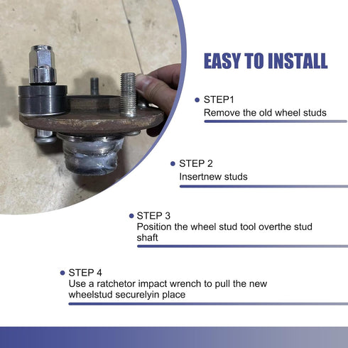 1 PC Automotive 22800 Wheel Stud Installer, 0.8" x 1.6" Replaces Damaged Broken Bolt Tool, Works with Ratchet or Impact Wrench, Universal for Most...