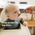 Rust and Charcoal Silicone Spoon Set by Mebie Baby, 2 Pack, Silicone Baby and Toddler Spoons for Snacks and Meal Time, Great Feeding Spoons for Ba...