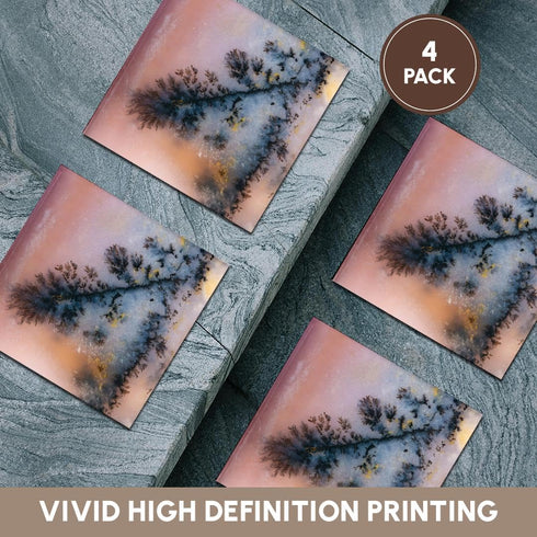 3dRose CST_92202_3 Nevada. Amethyst Sage Agate, Natural Pattern - US29 BJA0050 - Jaynes Gallery - Ceramic Tile Coasters, Set of 4...