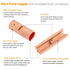 2 Gauge Non-Insulated Butt Connectors 8 PCS 2 Gauge Butt Splice Connectors 2 AWG Butt Splice Uninsulated Crimp Wire Connectors 38mm² Bare Pure Cop...