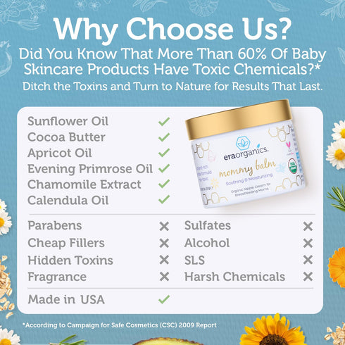Era Organics Baby Moisturizing Cream - Soothing and Nourishing Calendula Cream with Cocoa Butter, Rosemary and More - Baby Face Cream and Baby Moi...
