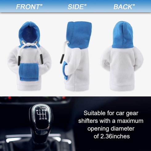 Gear Shift Hoodie, Upgraded Universal Hoodie Car Gear Shift Cover, 2 Pack Funny Shifter Hoodie, 5.9 Inch Car Shifter Stick Protector Decoration(Mi...