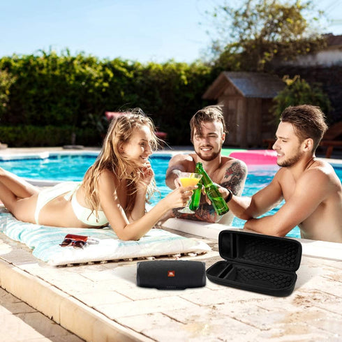 COMECASE Hard Travel Case for JBL Charge 4/ Charge 5 Waterproof Bluetooth Speaker. Carrying Storage Bag Fits Charger and USB Cable (Case Only) - B...