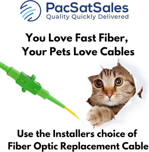 SC/APC Fiber Optic Internet Cable 65ft - 20M SCAPC Simplex Single Mode Cable & Connector - Replacement Fiber Patch Cable or Optical Cable Extensio...