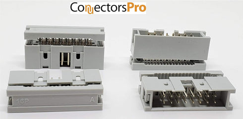 Pc Accessories - Connectors Pro 10-Pack 2X8 16P Dual Rows 2.54mm Shrouded IDC Male Header, 16 Pins Connectors...