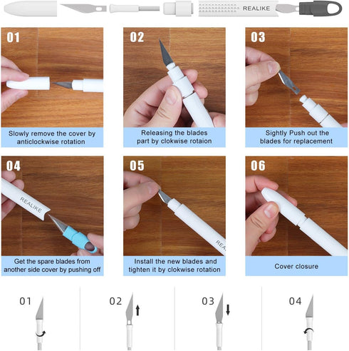 REALIKE Craft Weeding Tools for Vinyl Cardstock Crafting Basic Set Scraper/Spatula/Scissors/Tweezers Tool Kit for Cricut/Silhouette/Siser HTV/Orac...