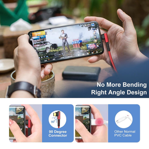 OKRAY USB C Cable, 2-Pack 10ft iPhone 15 Charger Cord USB-C to C 90 Degree Right Angle 60W Fast Charging Compatible for iPhone 15 Pro Max Plus, Ma...