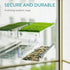 Navaris Clear Bird Feeder with Suction Cups - Window Bird Feeder for Bird Watching - Acrylic Feeder for Birds with Window Suction Cups and Grass -...