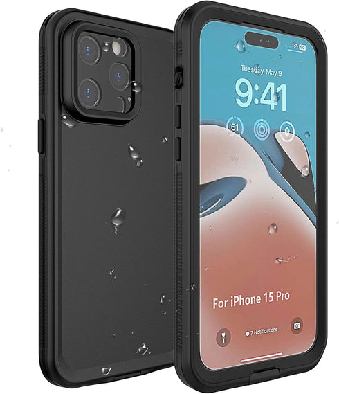 for iPhone 15 Pro Waterproof Case,Retail Packaging,IP68 Full Sealed Snowproof Dustproof Shockproof Heavy Duty Protection Cover with Screen Protect...