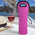 Wine Carriers and Totes 1 Bottle Pink Color Insulated Wine Bag with Handles Single Bottle Wine Cooler Bags for Travel...