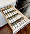 MIUKAA Spice Drawer Organizer for Drawers Wider Than 9 inches, Black Acrylic 4 Tier Seasoning Jars Drawers Insert, Kitchen Spice Rack Tray for Dra...