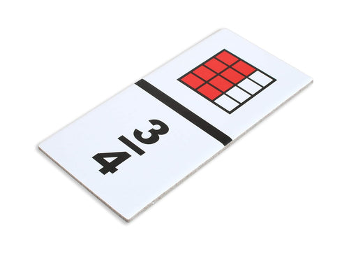 LEARNING ADVANTAGE The Original Fraction Dominoes - 49 Dominoes - Math Manipulative for Kids - Equate, Add and Subtract Fractions...