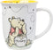 Silver Buffalo Disney Winnie the Pooh But First Hunny Wide Rim Bees Flying Ceramic Mug, 16 Ounces...