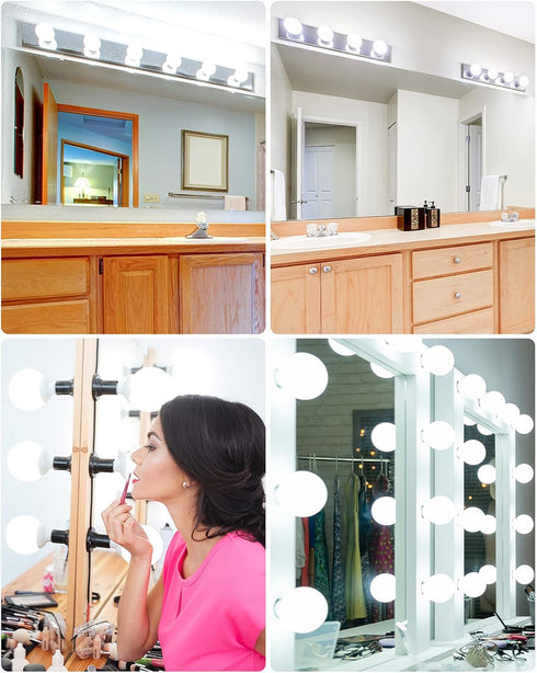 8 Pack Daylight LED Globe Light Bulbs for Bathroom, 120V 60 Watt Eqv., E26 Medium Base, Non-Dimmable Vanity Light Bulbs Round, 5000K Bright G25 LE...