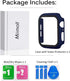 Miimall Compatible for Apple Watch Series 8 Case 45mm with Screen Protector Anti-Scratch Shockproof Hard PC and Tempered Glass Film Bumper Case fo...