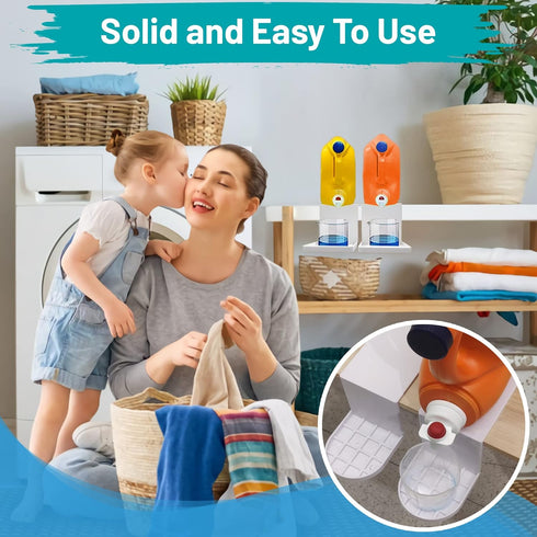 Laundry Detergent Cup Holder and Drip Catcher - Spill-Free, Easy Clean, Fits Most Bottles, Durable and Convenient Laundry Room Organizer...