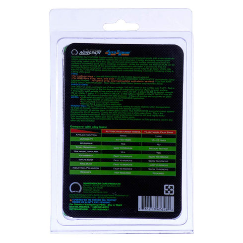 Nanoskin AUTOSCRUB Surface Prep Towel - General Grade 7" x 7" - Patented Clay Bar Replacement Tool to Remove Embedded Contaminants Before Wax & Co...