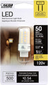 Feit Electric 50-Watt Equivalent, T4 LED Light Bulb, GY6.35 Bi-Pin Base, Dimmable, 3000k Warm White,120V for Chandeliers and Décor Light Fixtures,...