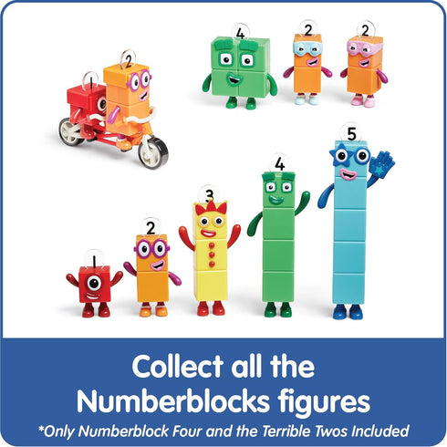 hand2mind Numberblock Four and The Terrible Twos, Cartoon Action Figure Set, Toy Figures, Play Figure Playsets, Small Figurines for Kids, Number T...