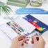 Empty Watercolor Palette, Metal Empty Watercolor Tin Palette Paint Case with Fold Out Palette with 37 Empty Half Pans for DIY Painting Tray Palett...