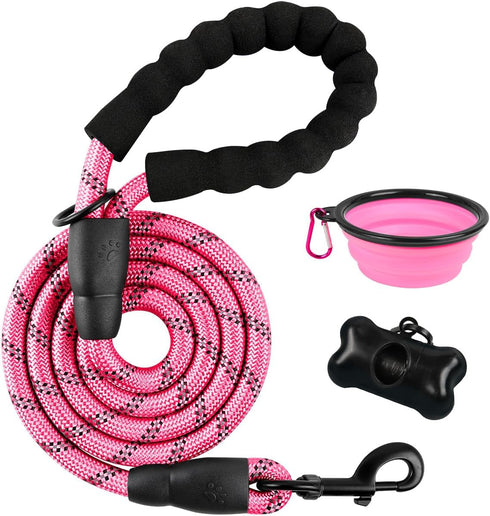 BARKBAY Dog Leashes for Large Dogs Heavy Duty Dog Leash 4/5/6 FT with Comfortable Padded Handle and Highly Reflective Threads for Medium Large Dog...