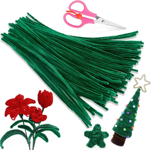 100Pcs Pipe Cleaners, Pipe Cleaners Craft, Creative Craft Pipe Cleaners for Festivals Flower Making, Chenille Stems Crafting Pipe Cleaners Supplie...