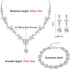 SAILIMUE Crystal Bridal Jewelry Set for Women Rhinestone Necklace Dangle Earrings Bracelet Jewelry Set for Wedding Bride Bridesmaid Gifts Party Pr...