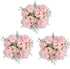 6 Pack Artificial Flowers, Fake Faux Peony Silk Hydrangea Plastic Carnations Daisy Realistic Flower Arrangements for Wedding Decoration Table Cent...
