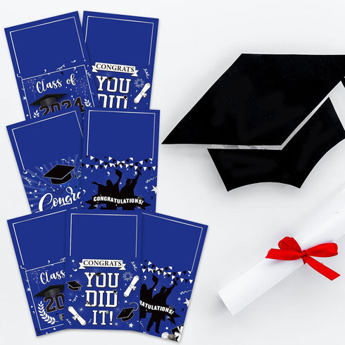 36 Pcs Graduation Paper Silverware Bags Graduation Kraft Paper Utensil Cutlery Holders Class of 2024 Pocket Sleeves for College Senior High School...