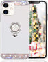 LUVI for iPhone 11 Diamond Glitter Case Mirror Makeup Cute for Girls Women Protective Cover with Bling Crystal Rhinestone Ring Holder Finger Grip ...