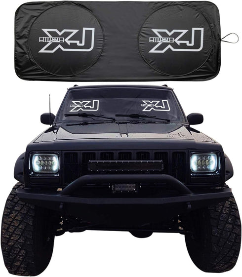 Cherokee XJ Accessories, Windshield Sunshade, Banner, Sun Shield, Fits Every Year XJ 1984-2001, Custom fit...