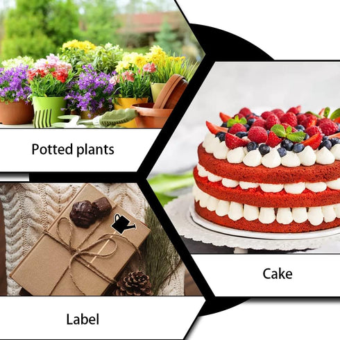 10 Pcs Wood Chalkboard Signs Mini Wooden Plant Labels Creative Black Board Plant Markers for Seed Potted Herbs Flowers Vegetables...