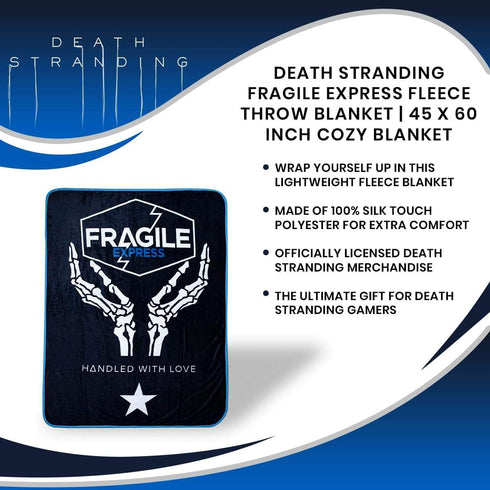 Death Stranding Fragile Express Fleece Blanket | 45 x 60 Inch Soft Throw Blanket...
