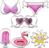 LILIAO Summer Beach Cookie Cutter Set - 6 Piece - Sun, Flamingo Float, Popsicle, Heart Sunglasses and Bikini Biscuit Cutters - Stainless Steel...