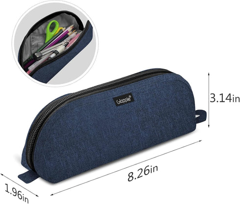 Gloppie 2-PACK Pencil Pouch - Practical Pencil Case, Aesthetic Simple Pencil Bag, Small Pen Holder, Back to School Supplies for Girls Boys, Blue...